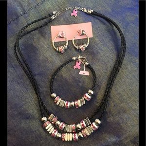 Breast Cancer Jewelry Set NWT!